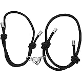 Generic 1 Pair Magnetic Couples Bracelets Love Heart Matching Bracelets Rope String Bracelet Mutual Attraction Relationship B