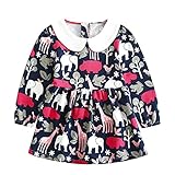 Cutelove　ドレス　ワンピース　プリンセスドレス　花柄　長袖　女の子　ベビー　ガールズ　赤ちゃん　幼児　ベビー服　秋　可愛い　素敵　カジュアル　普段着　素敵　韓国　チュチュベビー　2色