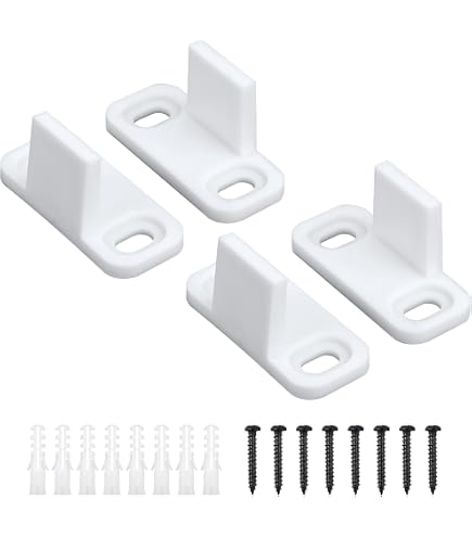 4-Pack Sliding Barn Door Floor Guide Rollers - 8mm Diameter, Brass & Iron, For Glass & Cabinet Doors