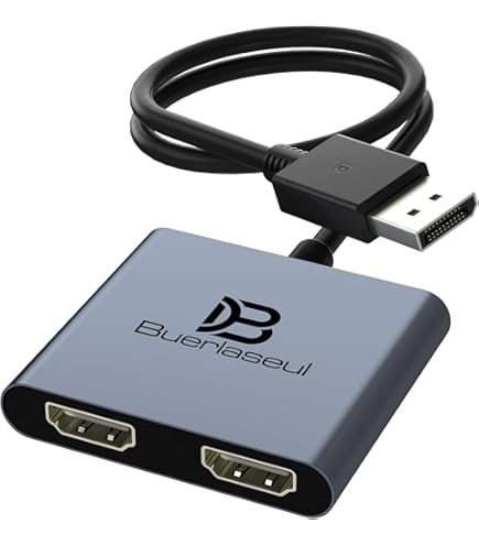 Amazon.co.jp: DisplayPort to デュアル HDMI 分配器 拡張モード対応