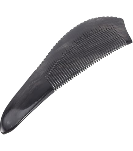 Amazon | Mikinona 静電気防止牛角彫刻コーム 1個 ポータブルヘアケア