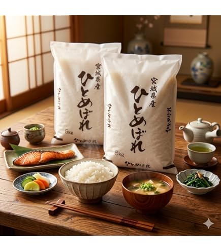 Amazon.co.jp: 令和7年産 白米 20kg (5kg×4) ひとめぼれ 宮城県産 登米