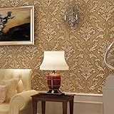 Cheerhuzz 10 M欧州Luxuryカーキ不織布フロック加工壁紙ロール現代3d壁エンボスウォールペーパーテレビ背景ホーム装飾wp223-ka