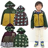 (ディラッシュ) DILASH 冬'14 フード付きリバーシブル雪柄ボアジャケット 110 パープル