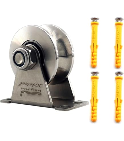 Heavy Duty 304 Stainless Steel Sliding Gate Roller Wheel Double Bearing V/U/H Groove Silent Pulley For Loading Or Moving I3435463370 - View #8