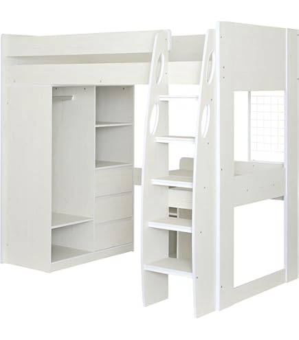 IKEA SMÅSTAD ロフトベッド ホワイト SMÅSTAD スモースタード ロフトベッド, ホワイト ペールピンク