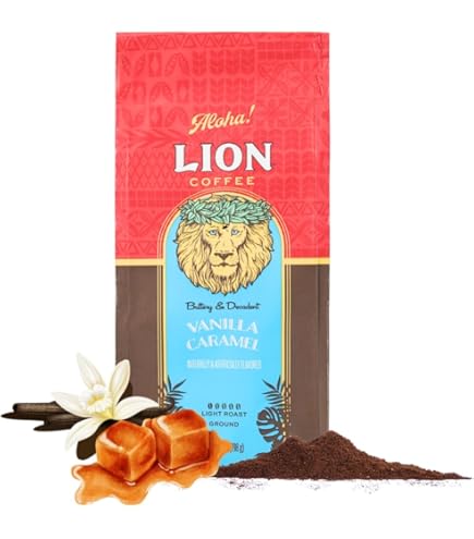 Amazon.co.jp: ライオンコーヒー バニラマカダミア 粉 7oz (198g