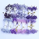 人工花粉パープル色パールStamenと異なるスタイルガラスStamen Make 5 mmパールFoamガラスStamen zg00029