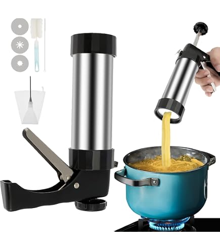 Supkiir Churro Maker Kit – Edelstahl-Spritzpistole Mit Tüllen, Beutel & Bürste, Perfekt Für Mexikanische Churros