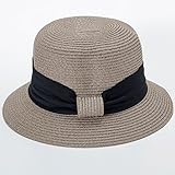 Hatrita-J 砂浜帽子女夏海日除け麦わら帽に晒折りたたみ麦わら大ひさし太陽帽新型潮 a
