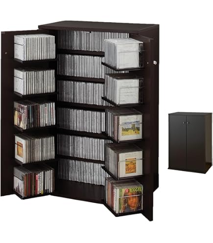 Amazon.co.jp: CDラック 収納名人 CD約454枚収納 日本製 (ブラック