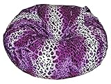 Ahh! Products Leopard Animal Print Fur Washable Large Bean Bag Chair, Purple [並行輸入品]