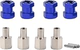 RC六角アダプター RCハブ六角アダプター 12mm RC拡張ホイール 六角ハブメタルドライバー アダプター RCカーホイールハブアダプター D90 AX10 CC01 SCX10 互換性あり 軽量 安定性 使用簡単 (青い)
