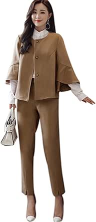 Easonddd パンツスーツ 2点セット レディース セットアップ チェック セレモニースーツ 入学式スーツ ママ 入園式 母 おしゃれ ジャケット 卒業式 結婚式 大きいサイズ パンツスーツ 通販 Amazon