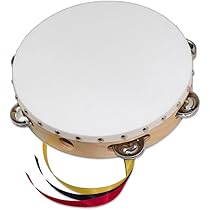 ヤマヨタンバリン・中古品 木製シンバル付きタンバリン5個セット ８日タイムセール Amazon.co.jp: 野上木工 ヤマヨ タンバリン 15cm クリア（木目