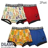(ディラッシュ) DILASH 秋'14 男児2Pショーツ(アルファベット 恐竜) 100 キナリ/レッド