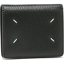 Amazon | [メゾンマルジェラ]二つ折り財布 ミニ財布 ブラック メンズ  