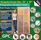 Meiz Magnetic Screen Door,Mesh Curtain With Full Frame Velcro,Keeps Bugs Out,Lets Fresh Air In,Toddl