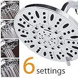 Aquadance 7-in 6スプレー設定雨premium-plus高圧シャワーヘッドの究極のシャワーSpa Experience – 公式個別テストを満たすStrict Us品質&パフォーマンス標