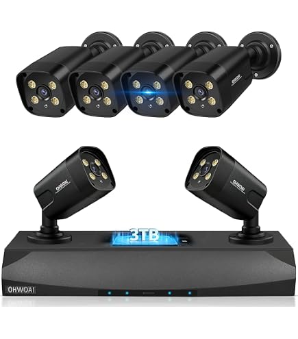 Amazon.co.jp: OHWOAI 4台セット PoE防犯カメラ 屋外用 4K 800万画素