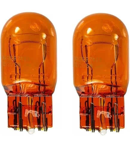2x 7440 Amber LED Turn Signal Bulbs – 33 SMD 2835 Chips, W21W/WY21W, 3000K Orange