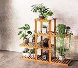 フラワースタンド・園芸ラック 木製植物フラワーディスプレイスタンド木製ポットシェルフストレージラック屋外屋内多層フラワーポット フラワーディスプレイスタンド