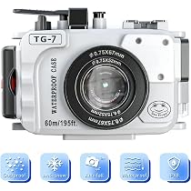 Amazon | Seafrog TG-7専用防水ケース、TG-7カメラ用、196フィート/60m