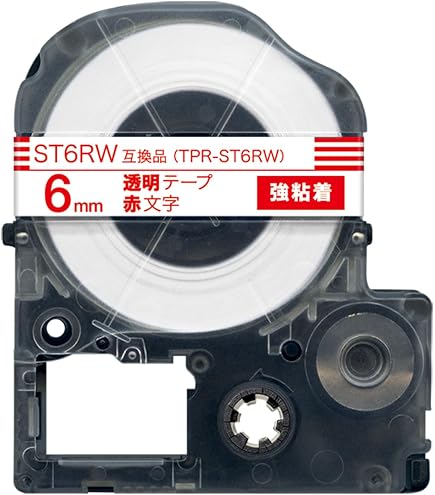 テプラ用カートリッジ　透明9mm 30個（桜様対応） Amazon | キングジム 用 テプラ PRO 9mm 透明 赤文字 ST9RW 透明ラベル