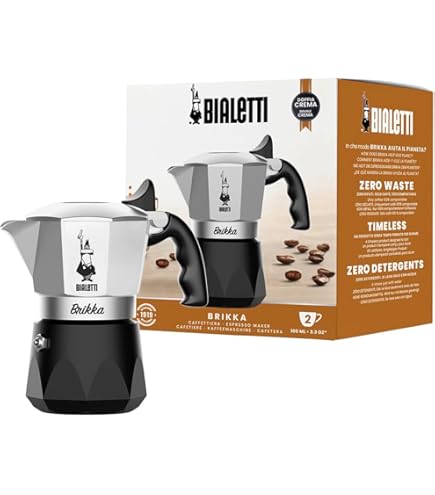 Bialetti 03418 Mukka Express Stovetop Cappuccino Maker, 2 Cups