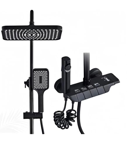 Amazon.co.jp: ダブルシャワーヘッド 2つのシャットオフバルブシャワー