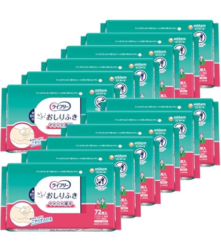 【新着商品】ライフリー 大人用おしりふき こすらずスッキリ 864枚(72枚×1 Amazon | ライフリー 大人用おしりふき こすらずスッキリ 72枚