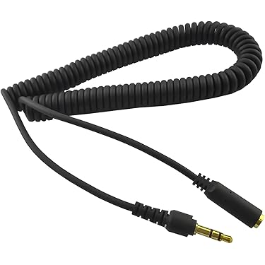 ブラック 有線ヘッドホン コイルケーブル Amazon.co.jp 最新リリース: イヤホン・ヘッドホン用延長ケーブル の