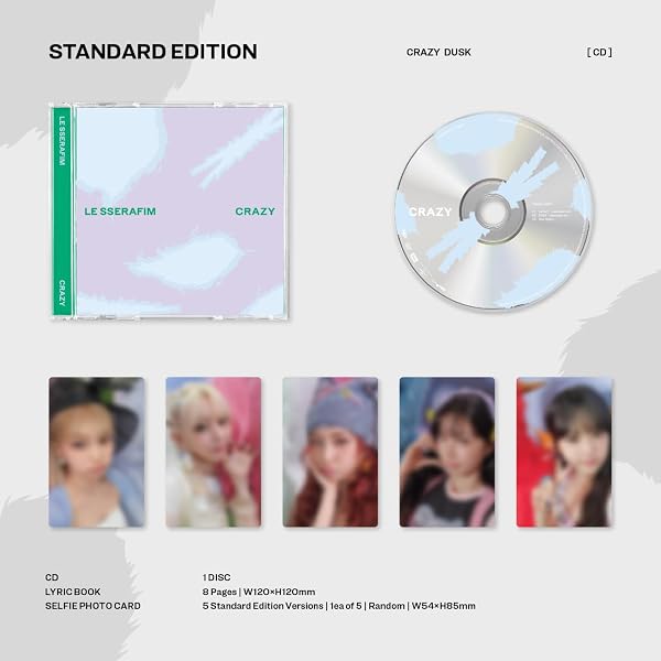 LE SSERAFIM - 4th Mini Album [CRAZY] (Vol.2) Outer Box + Booklet +
