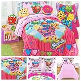 Shopkins Complete Kids Bedding Comforter, Microfiber Sheets & Pillow Cases - Full [並行輸入品]