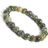 BONNY BOXX Natural Healing Gemstone Bracelet, 8mm Semi Precious Stone Bracelet for Men Women, Stress Relief Crystal Jewelry