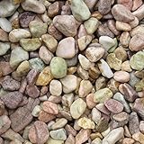 天然石 玉石砂利 1-2cm 60kg ピーチピンク (ガーデニングに最適 ピンク砂利）