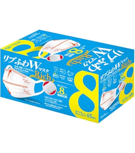 Amazon.co.jp: [リブふわ] 40箱（2000枚） マスク Rich ふつうサイズ