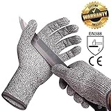 Cut Resistant Gloves - Level 5 Protection Cut Proof Gloves for Kitchen or Work (Small) by GloRight [