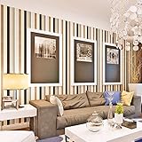 (ハンメロ)HANMEROリビング 部屋 ふすま diy リフォーム用おしゃれなストライプ壁紙 のりなし はがせる ビニールクロス 1ロール（53cm×9m）ホワイト＆ブラック