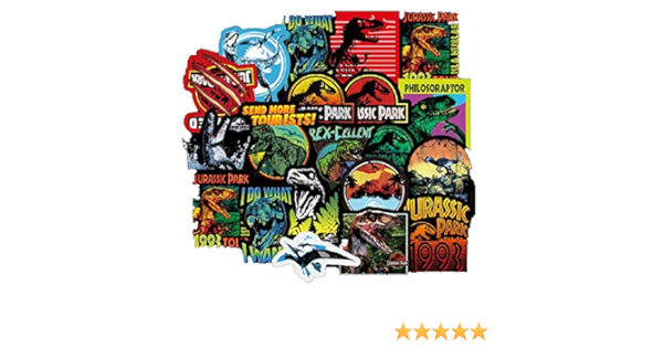 Amazon Co Jp ジュラシック パーク 洋画 ハリウッド映画 恐竜 ティラノサウルス ジュラ紀 子供 人気 弁当箱 水筒貼り付け シール ステッカーボム デカール ステッカー73枚 ホーム キッチン