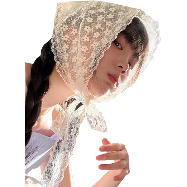 Amazon.co.jp: バブーシュカ かぎ針編み 三角巾 大人用 ヘッド