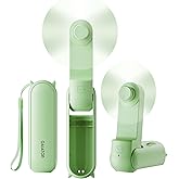 GAIATOP Portable Handheld Fan, 3 IN 1 Mini Foldable Travel Fans [17H Max Cooling Time] with Power Bank, Pocket Design USB Rec