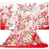 【お宮参り着物】【白地系 鈴に花の柄】女の子 友禅 刺繍 正絹【風呂敷プレゼント / ギフト対応】