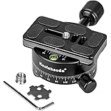 koolehaoda 360°パノラマヘッド三脚雲台、70mmクイックリリースプレート付き。 RRS / ARCAボール雲台と互換性があり、三脚一脚スライダー一眼レフカメラに適しています(LPC-1)