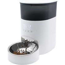 Amazon | pokopo 自動給餌器 犬 猫 2WAY給電(USB電源&乾電池式) タンク