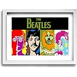 Amazon The Beatles ザ ビートルズ 絵画 ポスター 壁キャンバス アートワーク 装飾 バー ポープアート 飾り絵 気分転換 癒し 寝室 引越し お歳暮 30 40 Cm ウォールステッカー オンライン通販