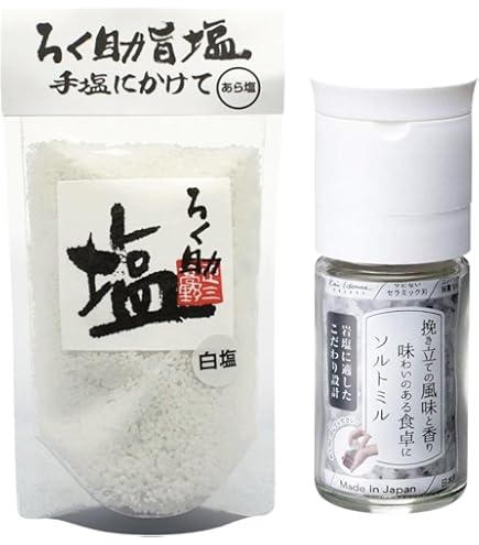 Amazon.co.jp: ろく助本舗 ろく助塩 白塩 顆粒タイプ130g×1個 : 食品