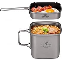 Amazon | COOK'N'ESCAPE チタン角型クッカーセット 1100mlポット