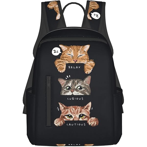 Amazon.co.jp: [ZOOKISS] 猫柄 ねこ(1) リュックサック アニメ バック