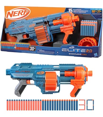 Nerf Elite 2.0 Motoblitz Blaster with Scope, Nerf Motorized 10